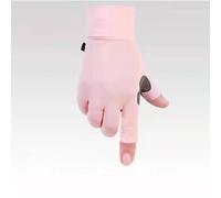 LUCKDANO Uv Gloves, Sun Gloves Driving 2 Fingerless Sport Ice Silk Cycling for Men Women Cycling Workout Gym Training Weight Lifting Outdoor (Pink)