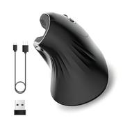 LUCKDANO Vertical Wireless Mouse - Ergonomic 2.4G Rechargeable Optical Mouse - 3200 DPI Adjustable, Silent Click, Compatible with //Mac Long Battery Life, Perfect for Office (Rechargeable)