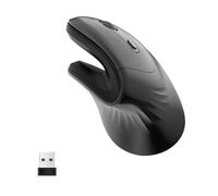 LUCKDANO Vertical Wireless Mouse - Ergonomic 2.4G Rechargeable Optical Mouse - 3200 DPI Adjustable, Silent Click, Compatible with //Mac Long Battery Life, Perfect for Office (Battery)