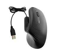 LUCKDANO Vertical Wireless Mouse - Ergonomic 2.4G Rechargeable Optical Mouse - 3200 DPI Adjustable, Silent Click, Compatible with //Mac Long Battery Life, Perfect for Office (Wired)