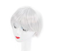 LUCKDANO White Wig Cosplay This White Short-haired Anime Cosplay Wig Can Easily Create a Variety of Looks, Perfect for Holiday Anime Events and Themed parties.