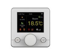 LUCKDANO WIFI Intelligent Thermostat with RGB Colorful LCD Display - Smart Programmable Temperature Controller for Electric Heating - Voice Control Via 16A Touch Control with (Silver)