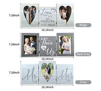 LUCKDANO Wooden Picture Frame with Plexiglass Board - Elegant Wedding Tabletop Photo Display - Versatile Home Decor Size: 18.5 * 41cm
