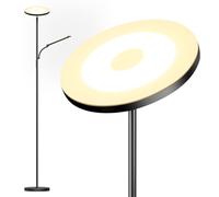 LUCKEA 42W LED Floor Lamp - 4 Color Temperature, Dimmable Brightness Uplighter with Remote Control & Touch Control, 1 Hour Timer for Living Room, Bedroom, Office