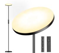 LED Uplighter Floor Lamp 36W, Modern Torchiere Corner Lamp, Standing Lamp with Dimmable Brightness and 4 Color Temperatures, Remote & Touch Control for Living Room Bedroom Office
