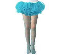 LUCKELF Girls Tights Children's Fishnet Tight 12 Colors Sparkle Rhinestone Hollow Out Pantyhose, Light Blue, One Size