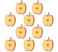 Luckforest Artificial Apple Slices, 10Pcs Realistic Red Apple Slices Fake Fruit Slices for Model Display Home Kitchen Party Photography Props