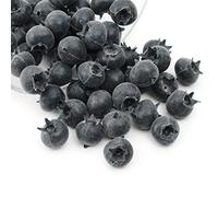 Luckforest Artificial Blueberry, 50Pcs Fake Blueberry Lifelike Blueberries Simulation Realistic Blue Berries Fake Fruit for DIY Craft Home Kitchen Cabinet Decoration Food Photography Props Supplies