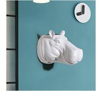 LUCKFY Wall Mounted Hanging Planter - Resin Animal Head Wall Decoration - Plant Containers Vase for Succulents,Cactus,Bamboo,Air Plant,Silk Flower,Hippo