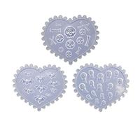 LUCKGONI 3D Silicone Nail Art Molds, 3pcs Set, Ghost/Skull/Bat Designs, DIY Nail Art Decorations, Manicure Tool