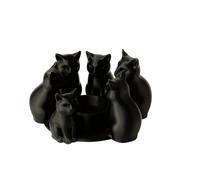 LUCKGONI Kitten Candle Holders,Handmade Resin Candlestick,Cartoon Cats Warming Its Paws Tealight Candle Holders,Home Decors