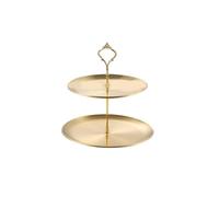 LUCKGONI Multi-layer Round Stainless Steel Fruit Salad Serving Tray Snacks Modern Korean Styles Kitchen Dining Tableware