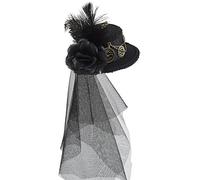 LUCKGONI Steampunk Top Hat With Veil - Time Traveler Hat Accessory