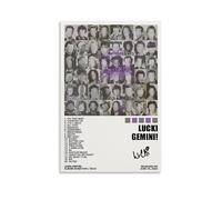 Lucki Gemini Anti Splash Art Posters Living Room And Bedroom Hanging Paintings Suitable for Multiple Scenarios No Need for Punching Easy to Install Suitable for Gifts And Personal UseUnframe-style08x1