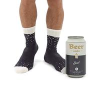 Luckies Novelty Beer Socks - Colourful Socks For Men, Made From Soft Cotton Nylon - Funny Socks For Men, Crazy Socks in Beer Can, Black Stout