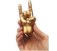 Luckies - Gold Ornaments For Desk Decor, Mini Ring Holder, Rock N Roll Desk Accessories For Men Or Bedroom Accessories Gifts Him, Office Gifts, Table Decorations