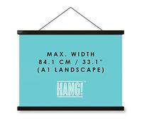 Luckies - Magnetic Poster Hanger | A1 Frame Hanger For Posters & Prints | World Map A1 Poster Frame | Display A Scratch Map or Wall Art | Wooden For Maps Of The World