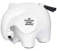 Luckies Desk Whiteboard | Mini Whiteboard & White Board Pen | Eric The Elephant Desk Decor & White Elephant Gifts For Women | Ceramic Desk Accessories | Office Accessories | Includes Black Pen & Cloth