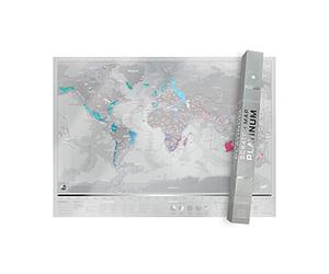 Luckies of London | Scratch Off Map Platinum Edition | World Map Scratch Art | Personalised Scratch Posters | World Map Wall Art | The Original Scratch Map Creators