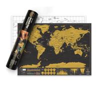 Luckies Scratch Map | Scratch Off World Map | Travel Frame | Wall Scratchable Maps | Countries Visited Maps | Rub Off Poster | Europe & US States Scratchable | Tube Included | Deluxe Travel Size