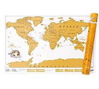Luckies Scratch Map | Scratch Off World Map | World Travel Maps Frame | Countries Visited Maps | Scratchable Poster with Tube | Detailed Europe & US States Poster | Scratchable Wall Pin Board | Large