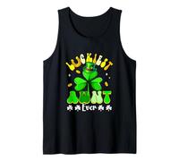 Luckiest Aunt Ever Patrick's Day Shamrocks Funny Women Tank Top
