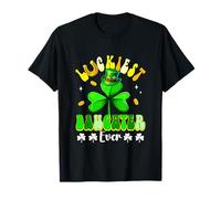 Luckiest Daughter Ever Patrick's Day Shamrocks Funny Women T-Shirt
