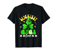 Luckiest Gigi Ever Patrick's Day Shamrocks Funny Women T-Shirt