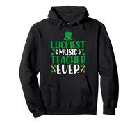 Luckiest Music Teacher Ever - Teacher St Patricks Day Pullover Hoodie