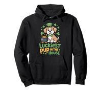 Luckiest Pup in the House St Patrick's Day Irish Dog Pullover Hoodie