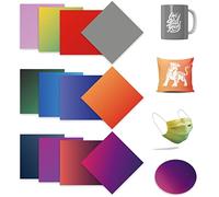 LUCKIGUCK Infusible Transfer Paper Sheets Bundle 12pcs Style Pre-Printed Dyed Sublimation Paper 12" X 12" Iron on T-Shirt and Mug (Gradient)
