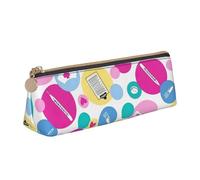 Luckily&Day Cute Nurse Print Personalized Triangular Pouch Unique Leather Cosmetic Organizer Compact zipper pouch, White, One Size, Stylish, White, One Size, Stylish