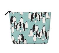 Luckily&Day Cute Penguins Print Cosmetic Bag for Women Makeup Bag Fashion Travel Bag with Large Storage Gifts For Women, Black, One Size, Black, One Size