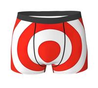 Luckily&Day design target Print Men's Boxer Brief Underwear | Men's Underpants | Fun Novelty Funny Valentines Gift 1 Pack, Black, S
