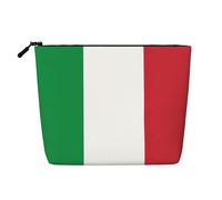 Luckily&Day Italian flag Print Cosmetic Bag for Women Makeup Bag Fashion Travel Bag with Large Storage Gifts For Women, Black, One Size, Black, One Size