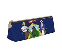 Luckily&Day Maine State Flag Print Personalized Triangular Pouch Stylish Leather Cosmetic Organizer Compact zipper pouch, White, One Size, Stylish