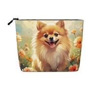 Luckily&Day Pomeranians Print Cosmetic Bag for Women Makeup Bag Fashion Travel Bag with Large Storage Gifts For Women, Black, One Size, Black, One Size