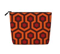 Luckily&Day Shining Overlook Print Cosmetic Bag for Women Makeup Bag Fashion Travel Bag with Large Storage Gifts For Women, Black, One Size, Black, One Size