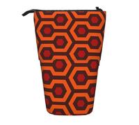 Luckily&Day Shining Overlook Print Vertical Retractable Pouch Novelty Standing Bag Pop Up Bag Unique Telescopic Pouch for Office Makeup, Black, One Size, Telescopic
