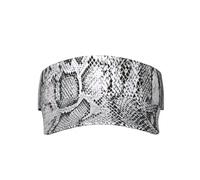 Luckily&Day snake skin black and white Print Adult Sunscreen Visor Cap Visor Hats Empty Top Baseball Sun Cap for Beach Outdoor Travel, Black, One Size-Medium, Black, One Size-Medium