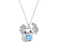 Luckimoli Cute Axolotl Necklace for Girls Boys Crystal Pendant Necklaces Gifts Jewelry Gifts for Girls Daughter Boys Son Granddaughter Niece Birthday Christmas Graduation Gift