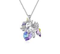 Luckimoli You are Magical Unicorn Necklace for Girls Crystal Pendant Necklaces Unicorn Jewelry Gifts for Girls Daughter Granddaughter Niece Birthday