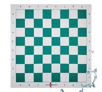 LUCKIN SPORTS Standard Professional Tournament Chessboard, 20" x 20" in Size with 2.25" Squares. 100% Durable Felt Fabric. Waterproof and Stain Resistant, Washable and Ironable. (Green)