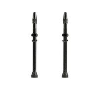 luckiner 1 Pair Bicycle Tubeless Tyre Valve, Presta Schrader Fitting, Black, Universal Valves for Road Mountain Bike, 80mm