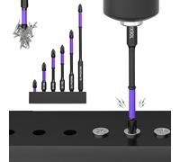 Luckinwish Improved Non-slip Shockproof Drill Bits,D1 Anti-Slip And Shock-Proof Bits With Phillips Screwdriver Bits,Upgraded High Hardness and Strong Magnetic Bit (6Pcs/Set)