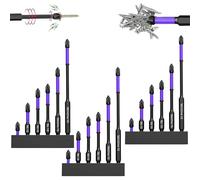 Luckinwish Improved Non-slip Shockproof Drill Bits,D1 Anti-Slip And Shock-Proof Bits With Phillips Screwdriver Bits,Upgraded High Hardness and Strong Magnetic Bit (18Pcs/Set)