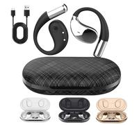 Luckinwish Q39 Ai Earbuds - Bluetooth 5.4 Real Time Open Ear Headphones, with Real-Time Ai Translation, Long Battery Life, Built-in Mic, Ideal for Travel, Business & Learning (Black)