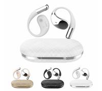 Luckinwish Q39 AI Earbuds, Clip-On Open Ear Headphones with Real-Time AI Translation, Bluetooth 5.4, Long Battery Life, Built-in Mic for Travel, Business & Learning (White)