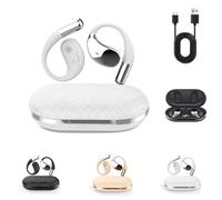 Luckinwish Q39 Ai Earbuds, Clip-On Open Ear Headphones, With Real-Time Ai Translation, Long Battery Life, In-Ear Bluetooth Headphones, For Travel, Business & Learning (White)