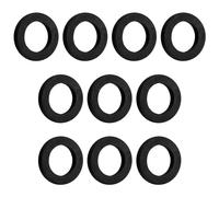 Luckious 10 Pack Shower Hose Washers - Rubber Seals for Shower Head and Hose, Good Sealing and Wear Resistance, Convenient Installation(Black)